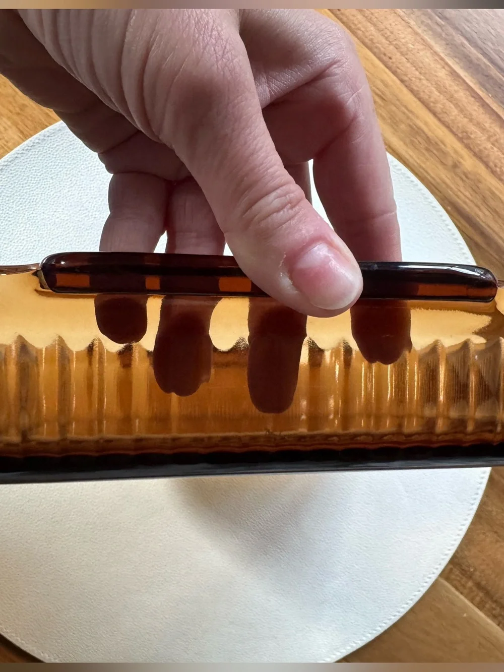 Vintage Anchor Hocking Amber 1.5 Qt Glass Baking Dish